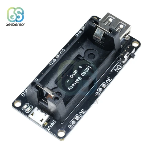 16340 Battery Shield ESP8266 ESP32 Двойной 16340 литиевая батарея зарядное устройство щит USB мобильный Банк питания держатель батареи зарядное устройство плата модуль для Arduino - Цвет: 16340 Battery Shield