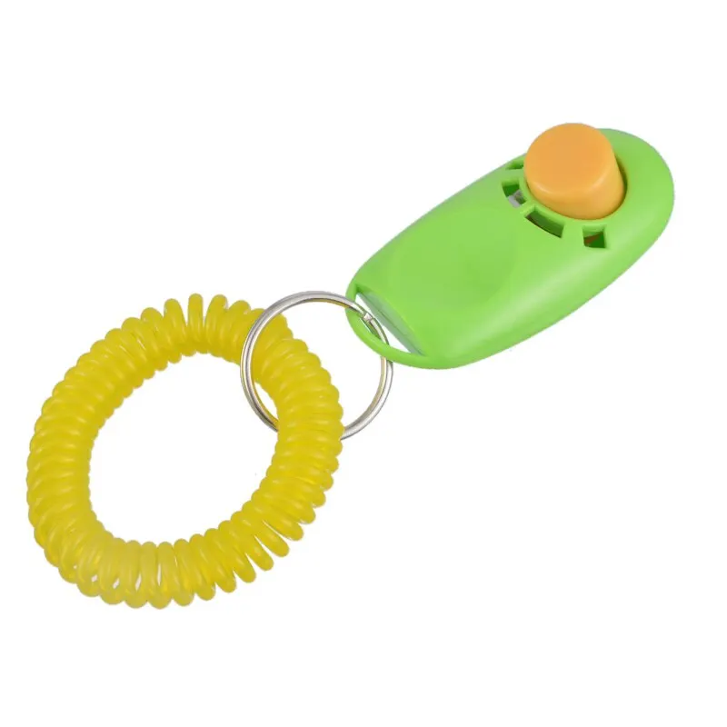 light green Универсальный портативный инструмент для обучения животных с кнопкой для собак, кликер, звуковой тренажер, дистанционное управление, аксессуар для запястья - Цвет: light green