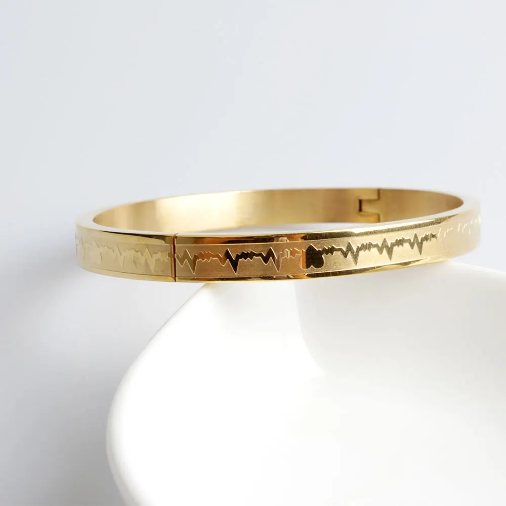 Очаровательный браслет с электрокардиограммой FINE4U B061 для мужчин и женщин