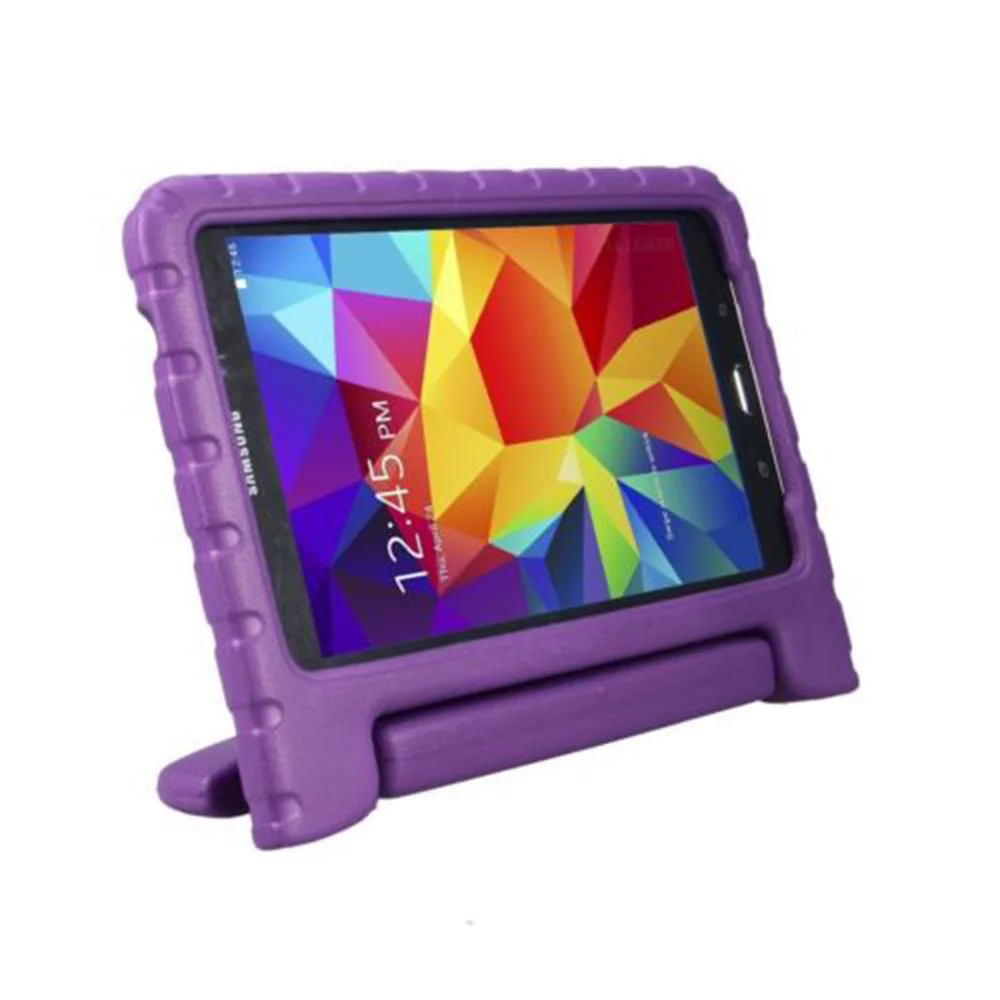 Дети EVA противоударный чехол для samsung GALAXY Tab E 9,6 дюймов SM-T560 T561 T565 T567V ручка для планшета подставка чехол для детей - Цвет: Purple