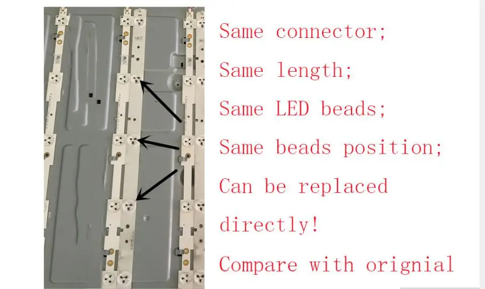 

9pcs x 42inch TV Backlight LED strips for LED42K20JD LED42EC260JD SVH420A72 42K30JD LED42EC290N SVH420A72-REV3