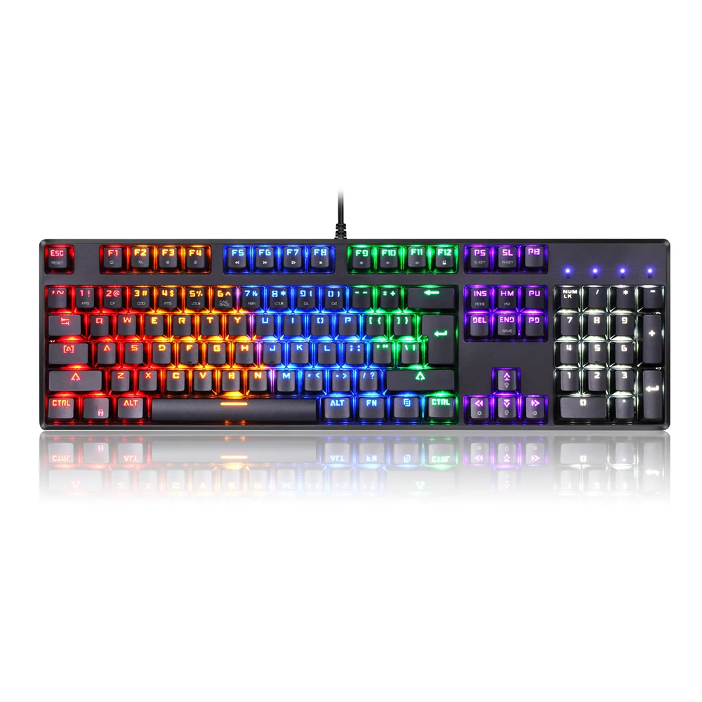 Motospeed CK96 механическая клавиатура Полная 104 Key 9 светодио дный с подсветкой USB