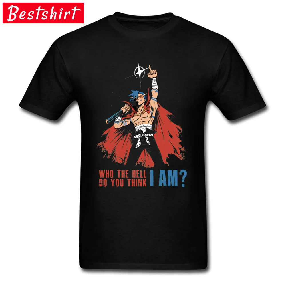 Футболка Gurren Lagann Kamina хлопковая футболка для мальчиков с мангой и вирусной из