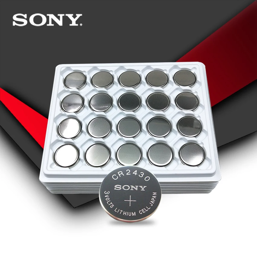 20 шт./лот Sony 100% оригинал CR2430 CR 2430 3 в литиевая кнопка батарея для монет батареи