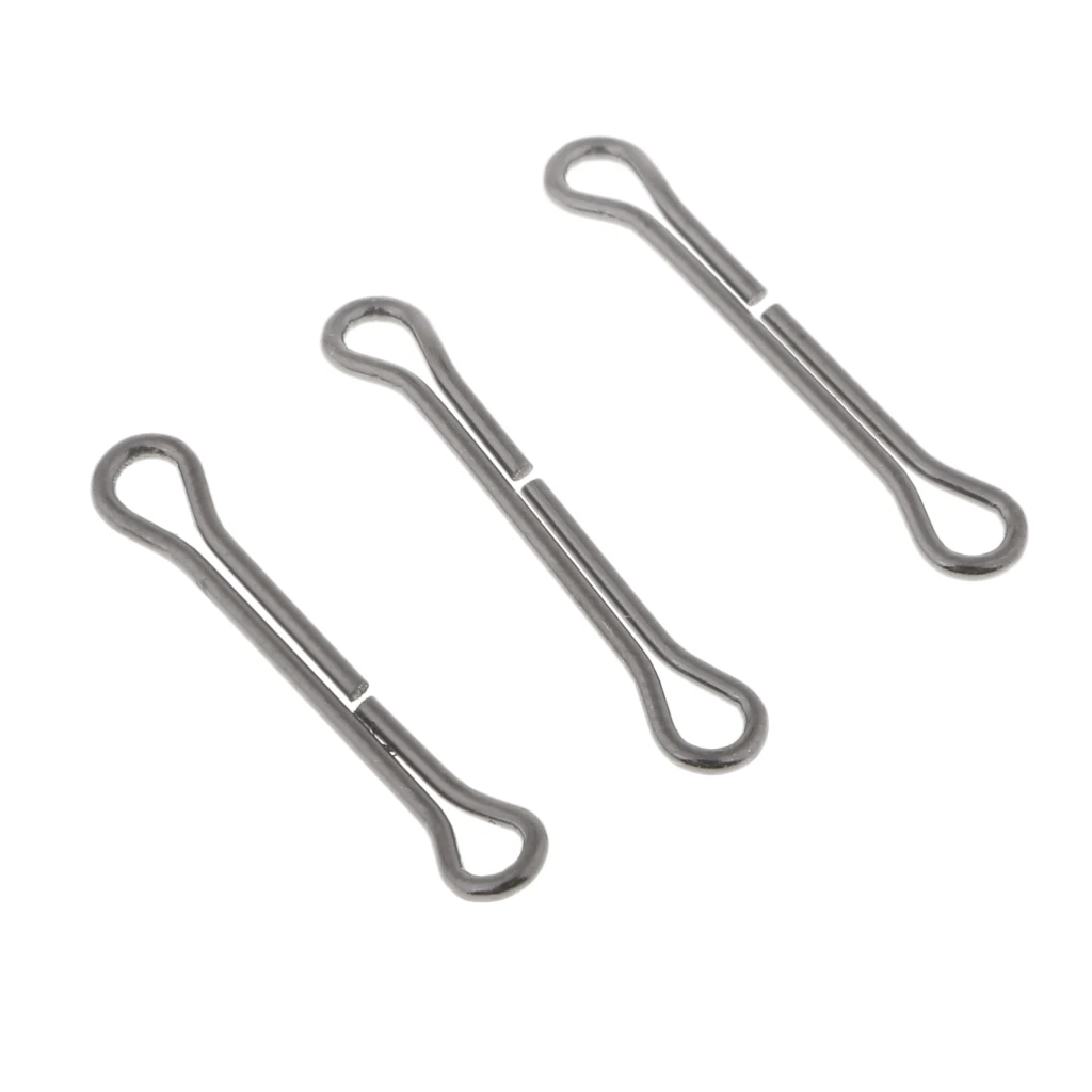 Length 20mm 20 шт. нержавеющая сталь с двойными глазами проволока Shanks Waddington хвостовик для Fly Lure завязывание 0,8-1,8" - Цвет: Length 20mm