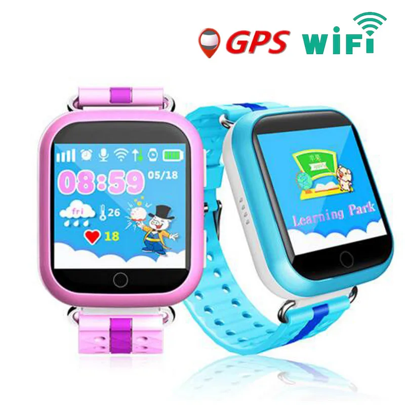 GPS Смарт часы Q750 Q100 Детские с Wifi сенсорным экраном SOS устройство отслеживания