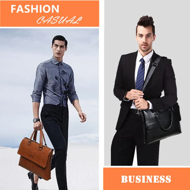 JEEP BULUO, мужской портфель, модные сумки для мужчин, Sacoche Homme Marque, мужская кожаная сумка для документов А4, ts 1", для ноутбука, 6015