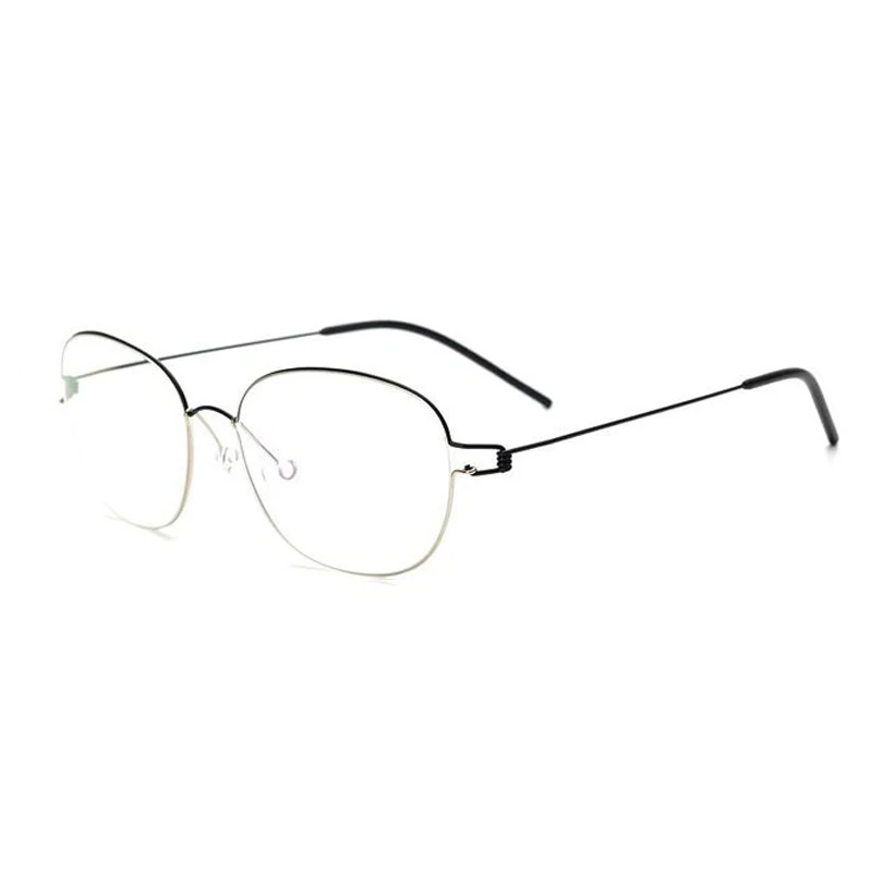 Ручная работа суперлегкие ретро очки титановые оптические по рецепту оправа для
