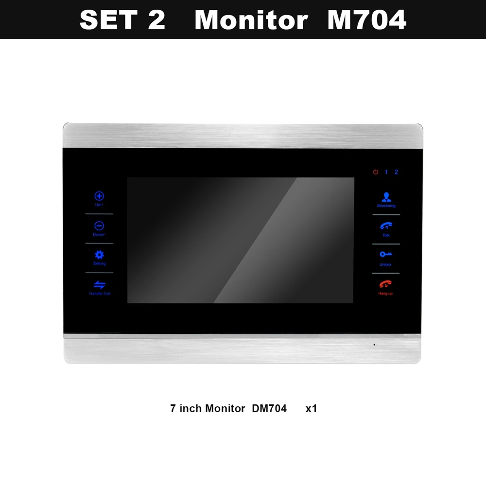 SET 2 704SE Homefong видео телефон двери Проводная видеодомофон для дома 7 дюймов монитор с обнаружением движения Поддержка Камера видеонаблюдения электронный замок - Цвет: SET 2 704SE