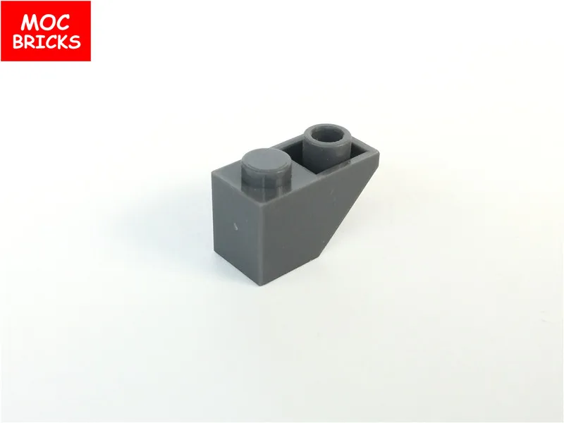 50 шт./лот MOC кирпичи светло серый и темно перевернутый наклон 2X1 подходит с 3665