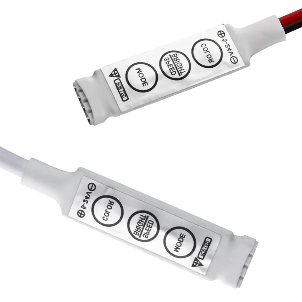 DC12V RGB светодиодный мини контроллер 3 клавиши с разъемом постоянного тока для