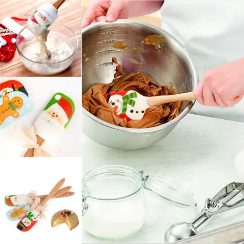 Christmas Cake Knife Cream Butter Spatula Mixer Kitchen Batter Scraper Bakeware Tool new | Дом и сад