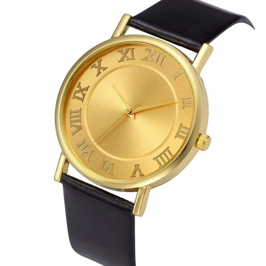 Vintage fashion Women's Watch Fashion Retro Digital Dial Leather Band Quartz Analog Wrist Watches Relogio Feminino#60 | Наручные часы