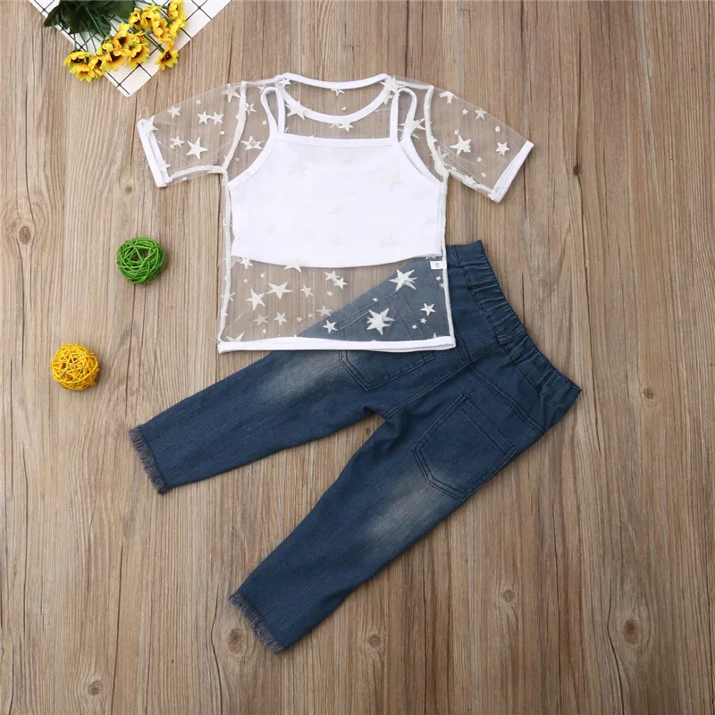 Модная одежда для маленьких девочек 3 предмета в комплекте с точки зрения Принт