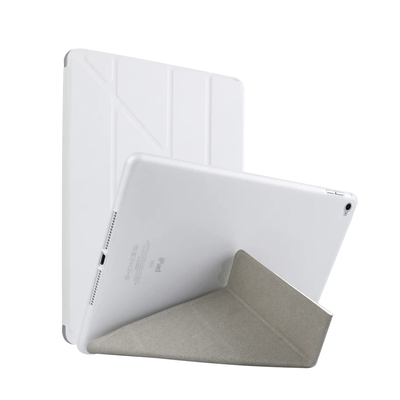 Флип-чехол из искусственной кожи чехол для iPadMini 4 чехол для планшета Мягкая силиконовая задняя крышка для iPadMini5 Подставка Авто спящий смарт-чехол - Цвет: White
