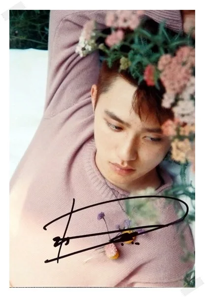 Оригинальная фотография с автографом логотипом EXO DO d. O пуш Kyungsoo 6 дюймов