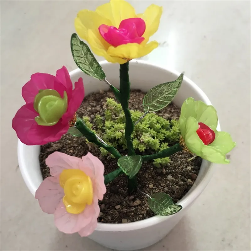 Акриловые бусины с зелеными листьями для изготовления ювелирных изделий 5 видов