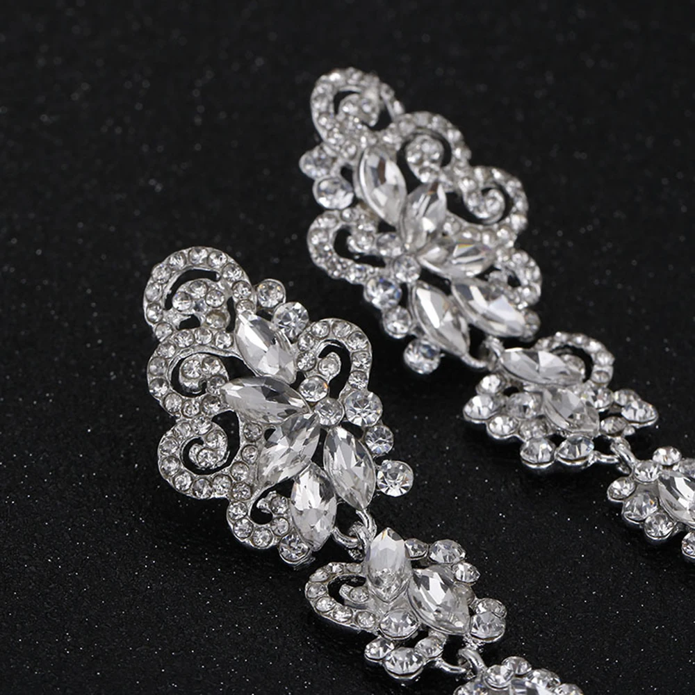 Романтические серебряные свадебные Висячие серьги для подружки невесты