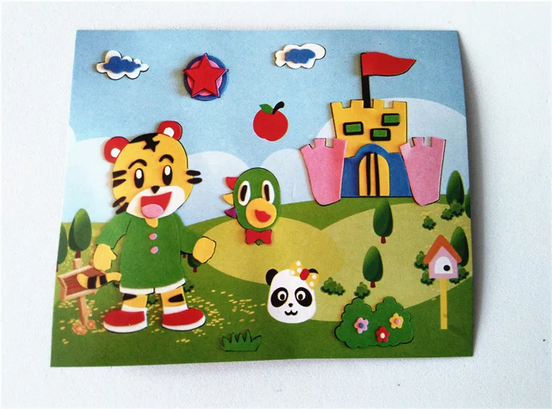 Happyxuan 20 шт./партия 21*27 см мультфильм 3d самоклеющиеся Стикеры с пеной эва
