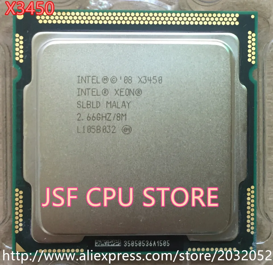Intel Xeon X3450 четырехъядерный 2 66 ГГц/8 м/2.5GTs SLBLD сокет LGA1156 (100% рабочий бесплатная