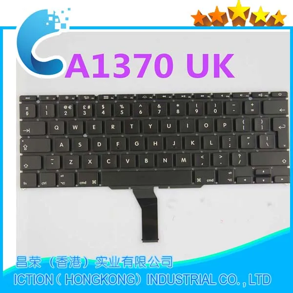 Новая английская клавиатура для Macbook Air 11 &quotA1370 A1465 UK замена клавиатуры 2011 2012 2013