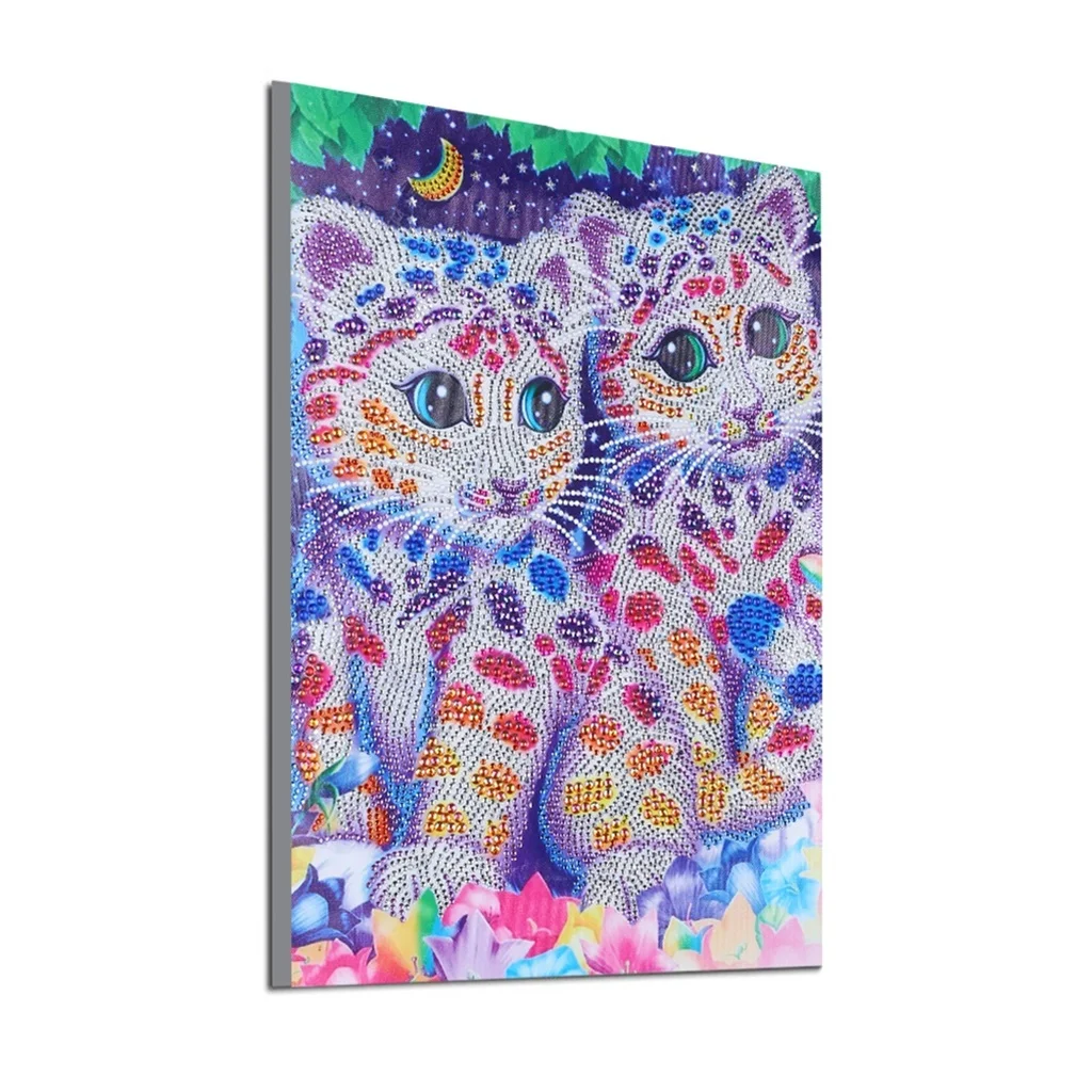 Красочные котенок вышивка кошка из кристаллов DIY 5D алмаз особенной формы картина из стразов рукоделие вышивка крестом картина из кристаллов