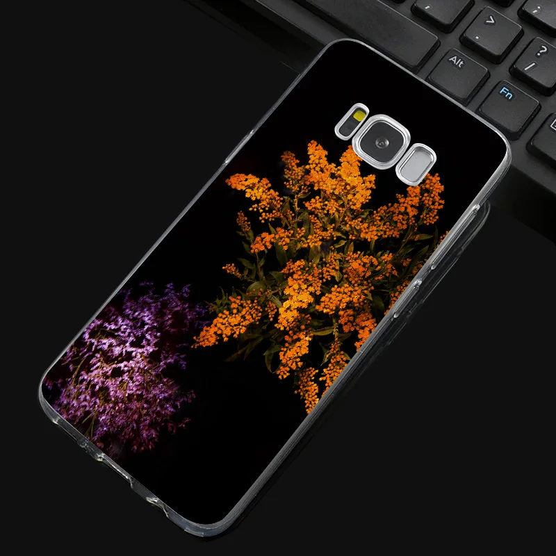 N249 Art Flower Soft TPU Silicone Cover For Samsung Galaxy S5 S6 S7 S8 S9 S10 5G S10E Lite Edge Plus Case |