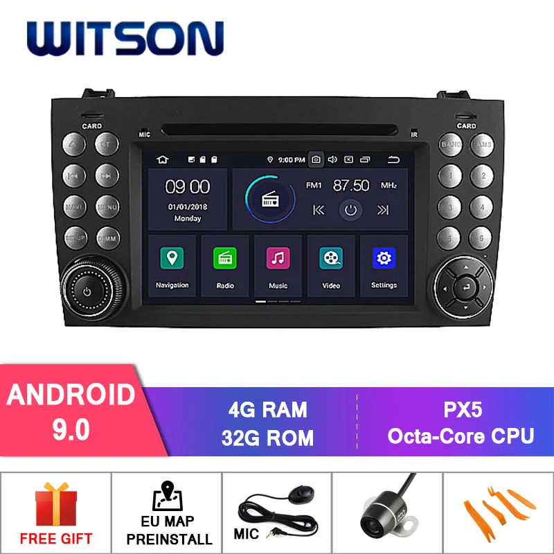 WITSON Android 9 0 ips HD экран для Benz SLK300 SLK320 SLK350 автомобильный DVD gps радио 4 ГБ ОЗУ + 32 Гб