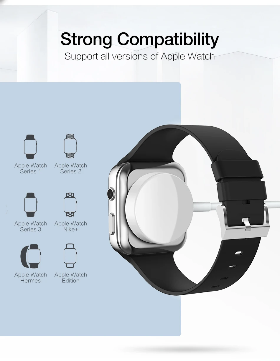 Беспроводное зарядное устройство RAXFLY для Apple Watch 1, 2, 3, 4, 38, 42, 44 мм, магнитная Беспроводная зарядка для Apple i Watch, Магнитная Подставка для зарядки