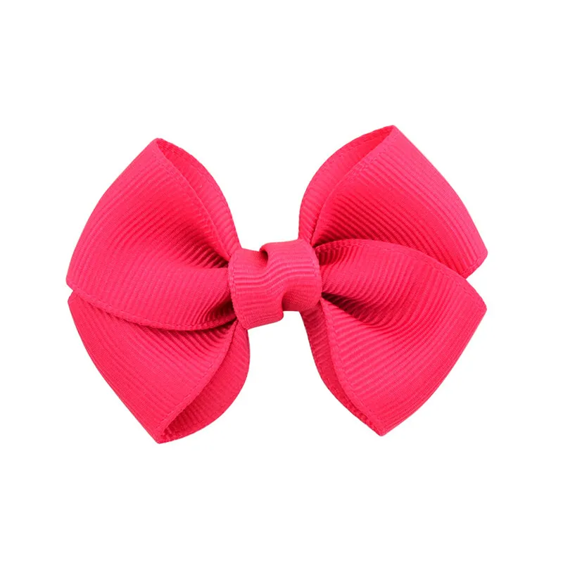 14 Rose Red Заколка для волос из однотонной ленты с бантом для девочек, детские заколки с бантом, женские заколки, аксессуары для волос, детские заколки для волос - Цвет: 14 Rose Red