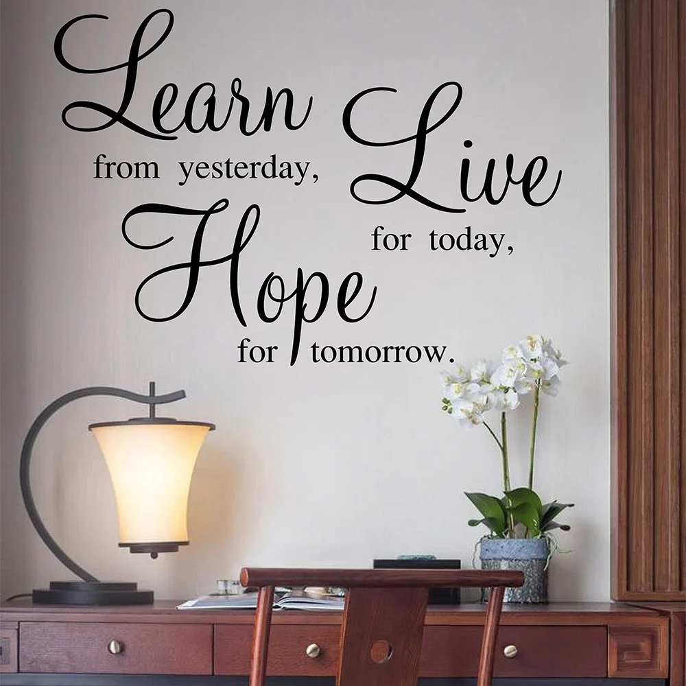 

Learn Live Hope Quotes Wall Stickers Family Quotes Sticker for Living Room Bedroom Family Removable Vinyl Quotes Wall Decal 713Q