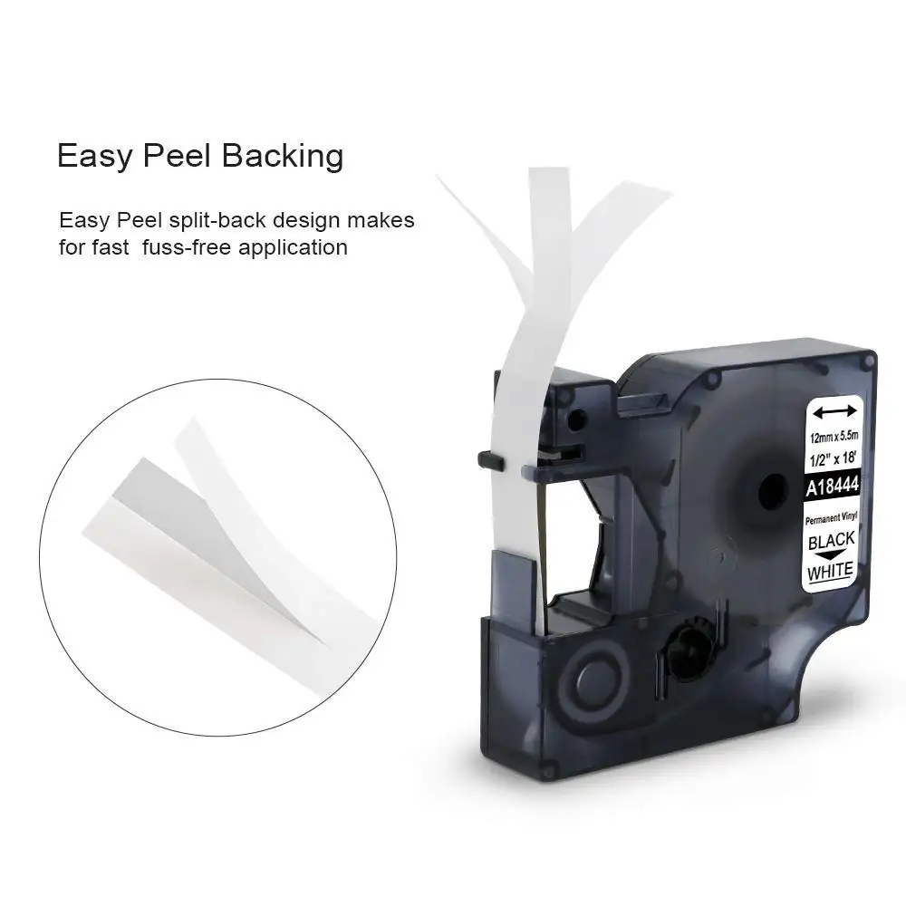 2 упак. Промышленная Rhino Перманентная виниловая этикетка лента совместима с DYMO 4200