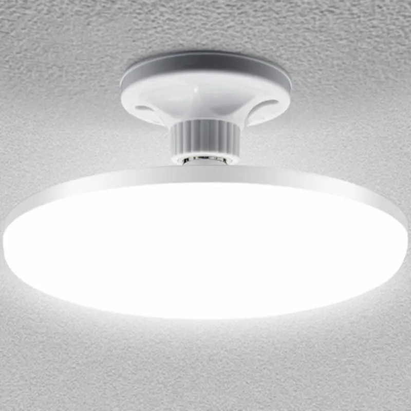 Светодиодный светильник UFO E27 15 Вт/30 Вт/50 Вт/80 Вт 7530 SMD высокой яркости пластиковый светодиодный светильник-лампа глобус светильник Летающий светильник-тарелка точечный светильник