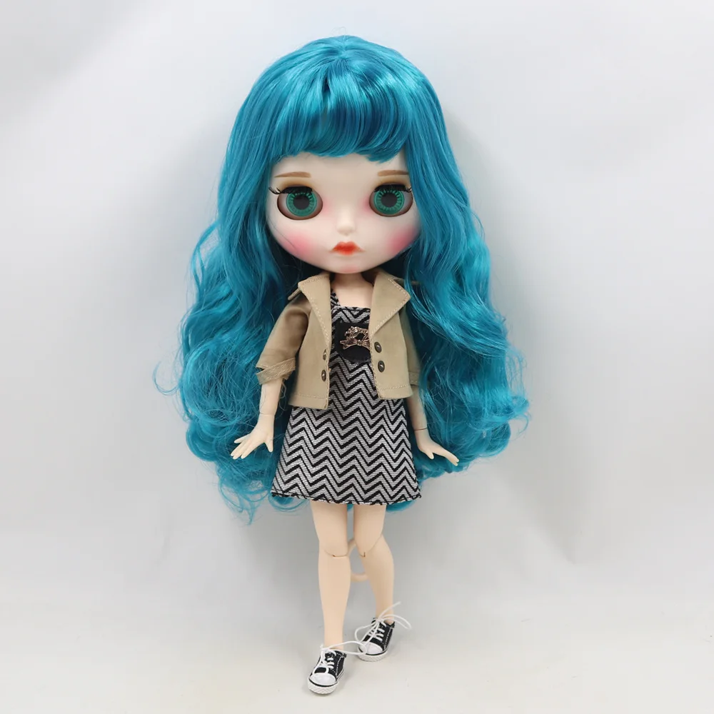 Кукла блайз ICY DBS 1/6 30 см белая кожа синие длинные вьющиеся волосы тело тела