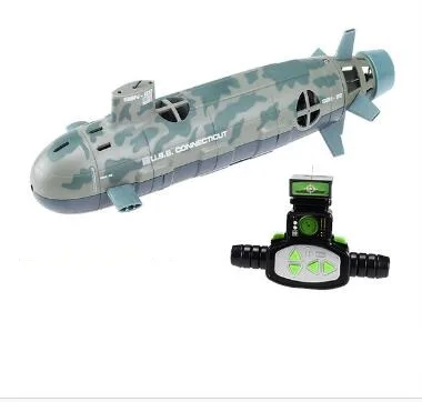Лидер продаж года всенаправленная дистанционное управление Seawolf Обновление версии rc мини подводная лодка 6-канальный 35 см RC ядерной энергетики подводная лодка детские игрушки - Цвет: Зеленый