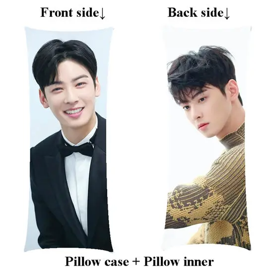 picture Новая Kpop boyfriend Cha EunWoo Длинная Подушка для домашнего тела, включает в себя внутреннюю подарочную подушку для девочек, индивидуальная печать, две стороны - Цвет: picture