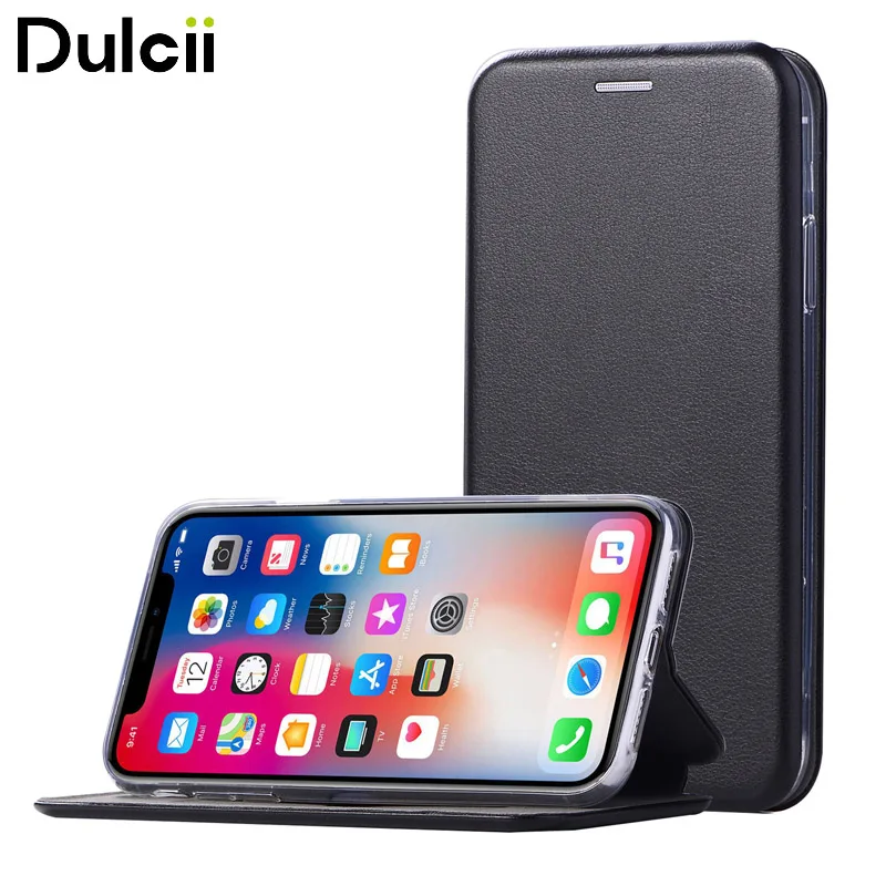 Dulcii Max чехол для Apple iPhone Xs Макс оболочки Стиль держатель карт Стенд кожаный XS 6 5