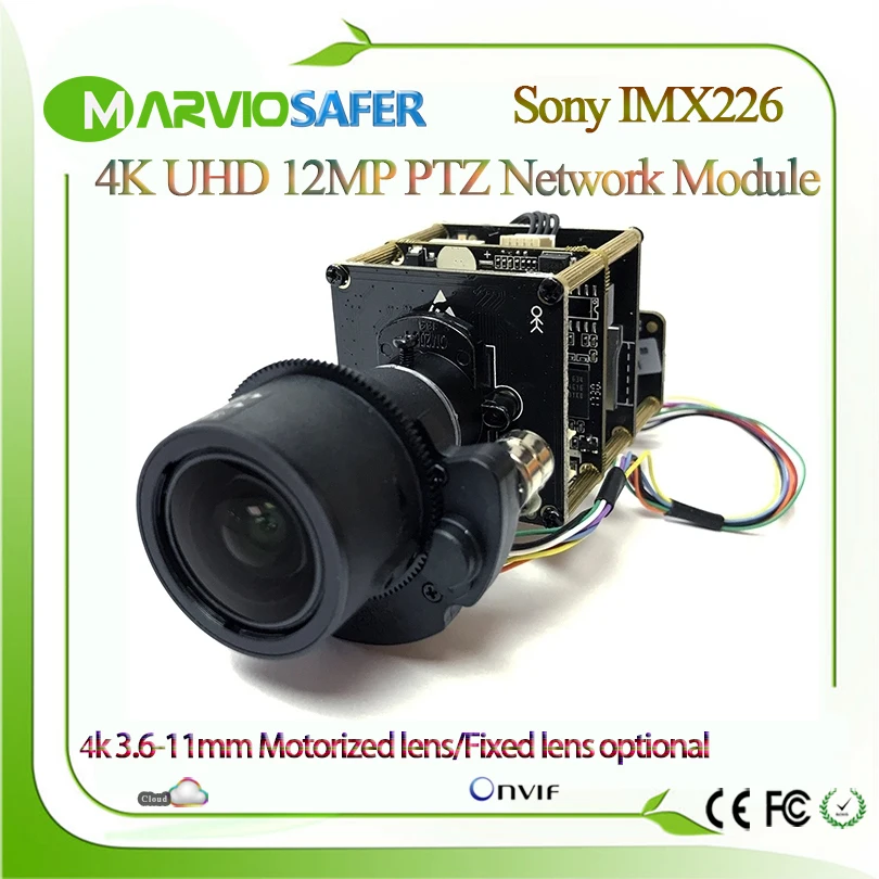 Плата модуля сетевой камеры H.265 4K 12MP Starlight UHD IP PTZ с 3 кратным увеличением 6 11 мм