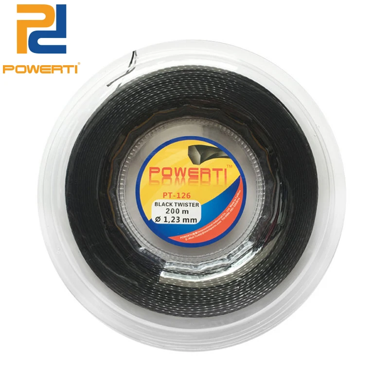 Шестигранная Теннисная ракетка из полиэстера POWERTI Twister Twist 1 23 мм 200 м катушка