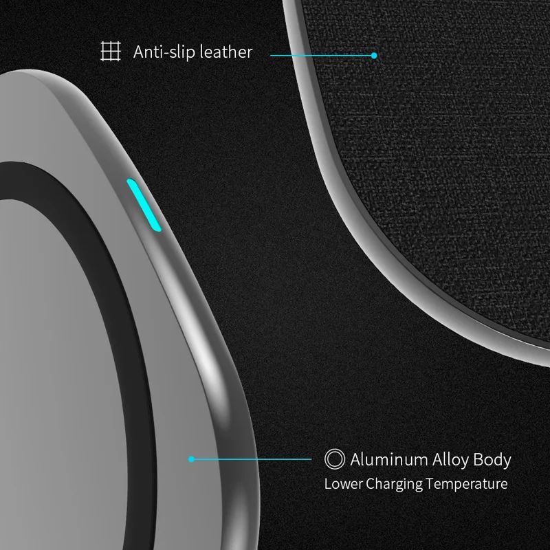 Fast Wireless Charger Pad For Samsung Galaxy note 5 8 S9 10w quick Ultra-thin QI iphone XS Max X XR Plus | Мобильные телефоны и