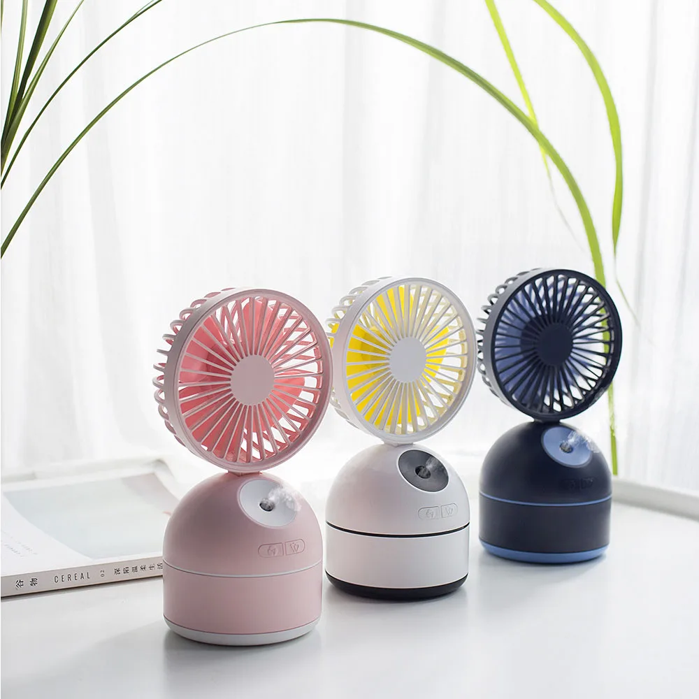 

Portable USB Charge Mini Electric Fan Rechargeable Misting Mist Maker Humidifier Water Spray Fans Air Condition Cooler 1pc