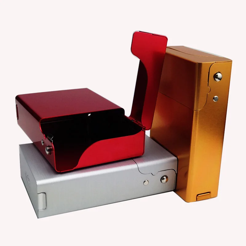 Открытый Чехол для сигарет упаковка алюминиевый чехол держатель для табака коробка для мужчин etui сигареты boite