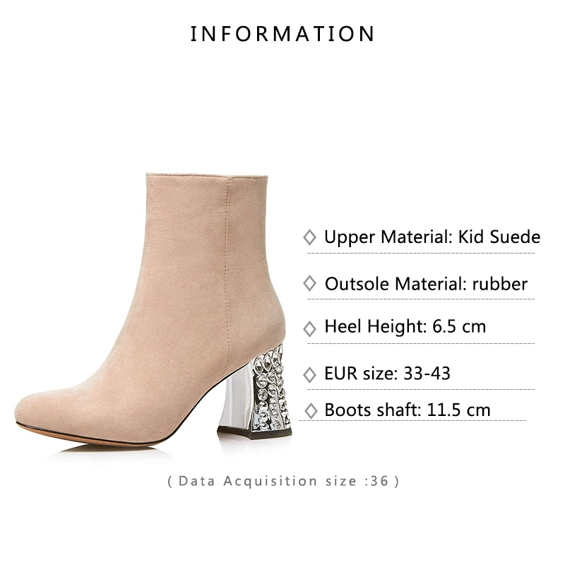 Женские ботильоны из натуральной кожи на резиновой подошве Брендовые высоком