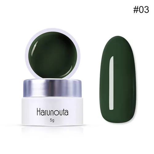 Green3 Harunouta гель для звездной живописи 49 цветов 5 г чистый лак гель для дизайна ногтей салон замочить от УФ светодиодный рисунок «сделай сам» гель - Цвет: Green3