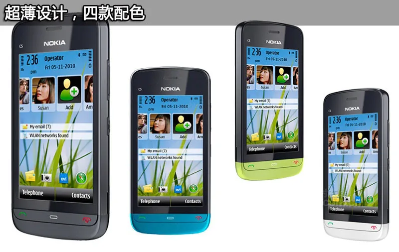 Мобильный телефон Nokia C5-03 3g Wifi gps 5MP разблокированный C5-03 смартфон
