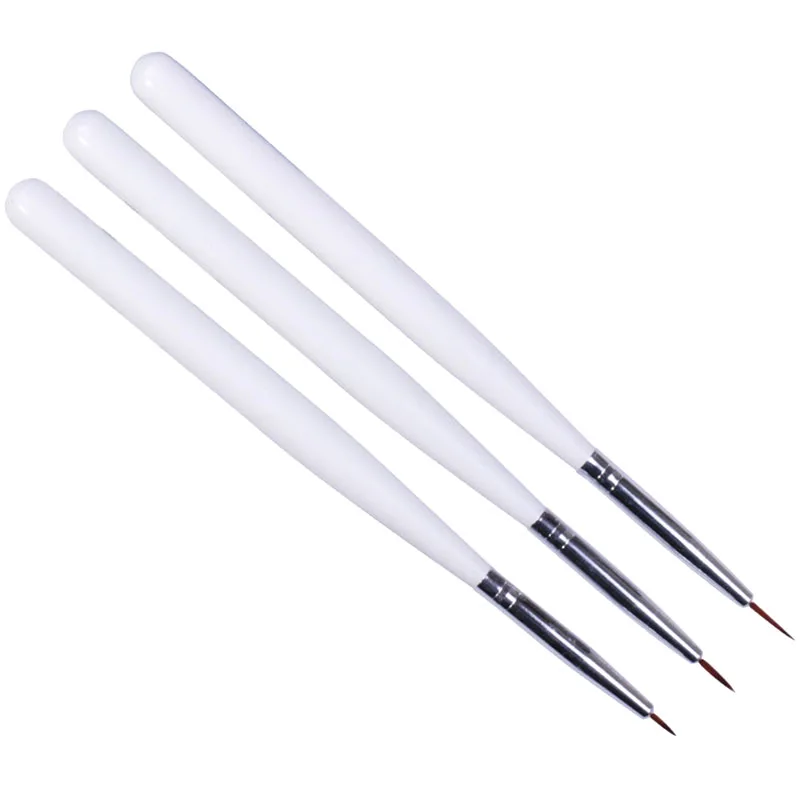 Новинка 2017 3 шт. набор для дизайна ногтей кистей точечного нанесения белая