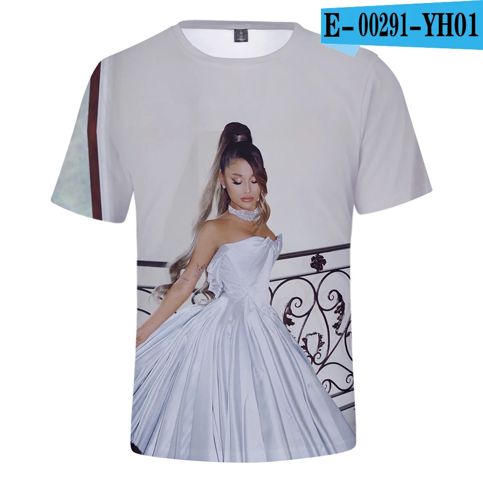 Ariana Grande 3d футболка женская летняя повседневная футболка Harajuku хит-хоп футболки Плюс Размер короткий рукав одежда - Цвет: picture color