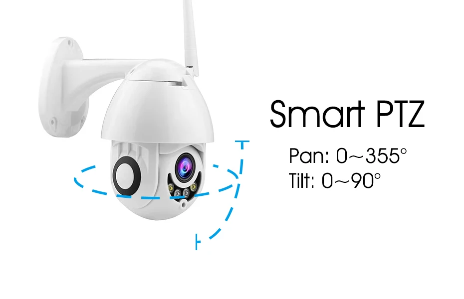 Autoeye беспроводная наружная PTZ IP камера H.265+ 1080P скоростная купольная CCTV Камера Безопасности s Starlight 4X 2,8-12 мм оптический зум