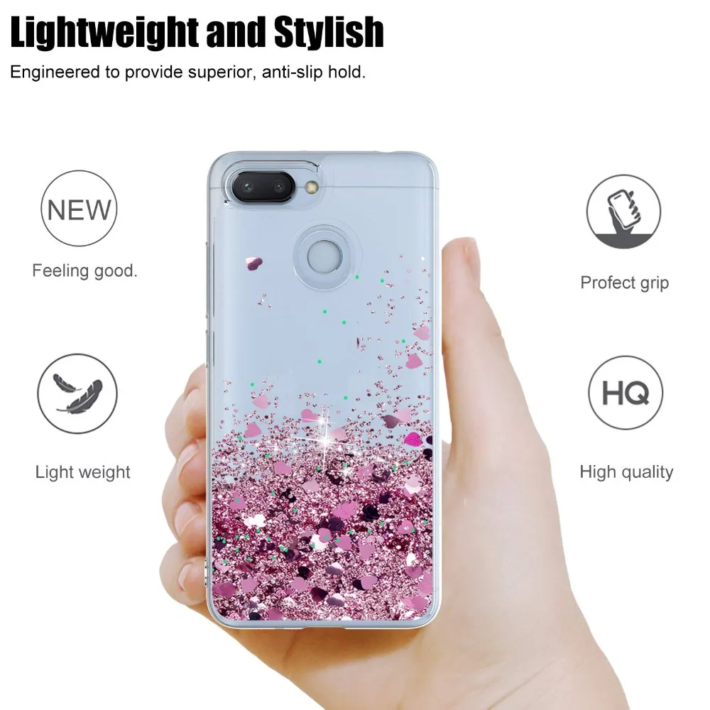 Redmi 6A Case Liquid Glitter For Xiaomi A2 Lite 6 Pro Coque Dynamic Quicksand Star Soft TPU Silicone Cover |