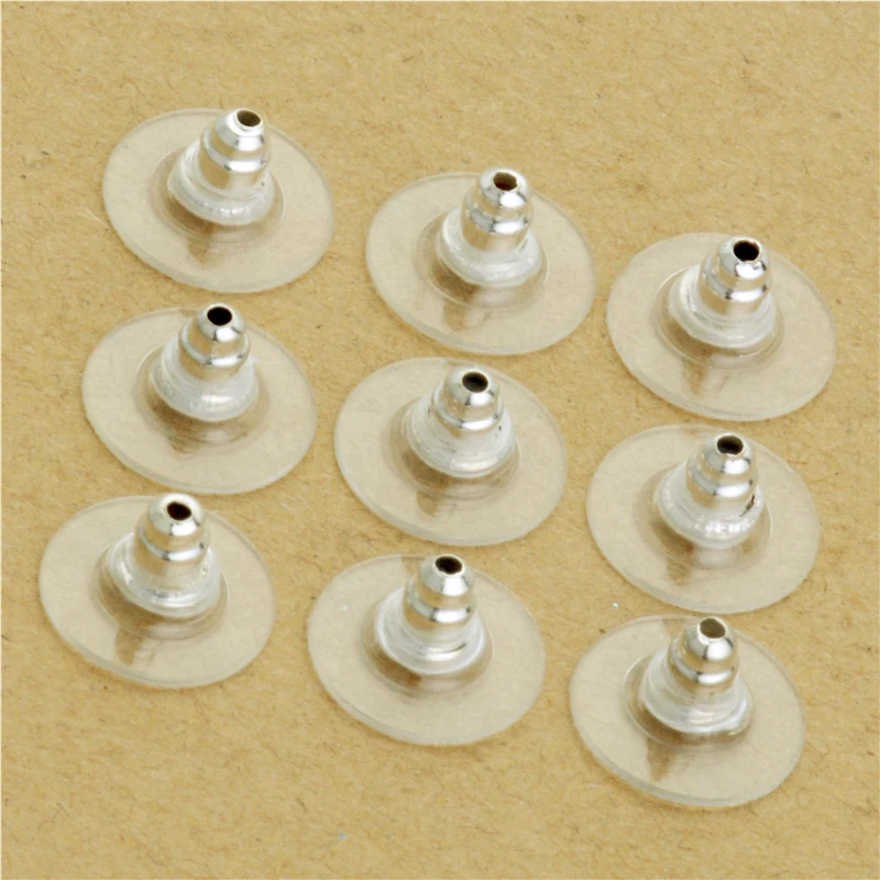 100 шт./лот серьги аксессуары для ювелирных изделий резиновая задняя силиконовая